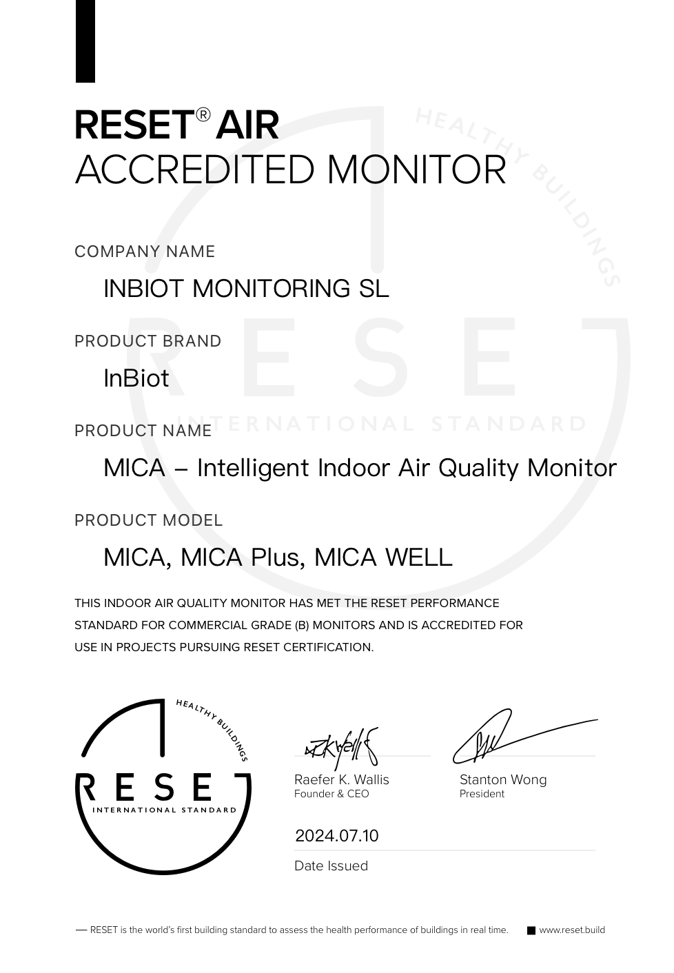 RESET_certificate_inBiot_MICA, MICA Plus, MICA WELL