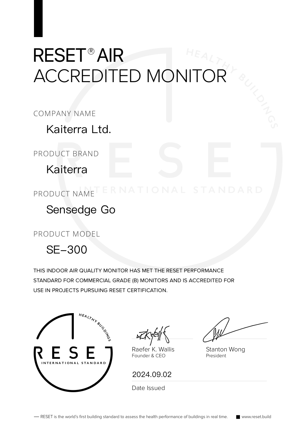 RESET_certificate_Kaiterra_Sensedge Go
