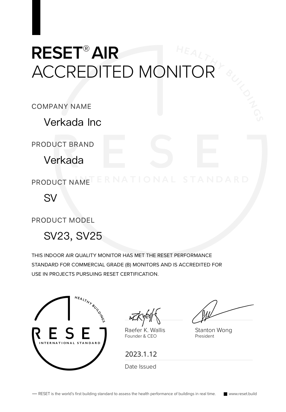 RESET_certificate_Verkada_SV23, SV25