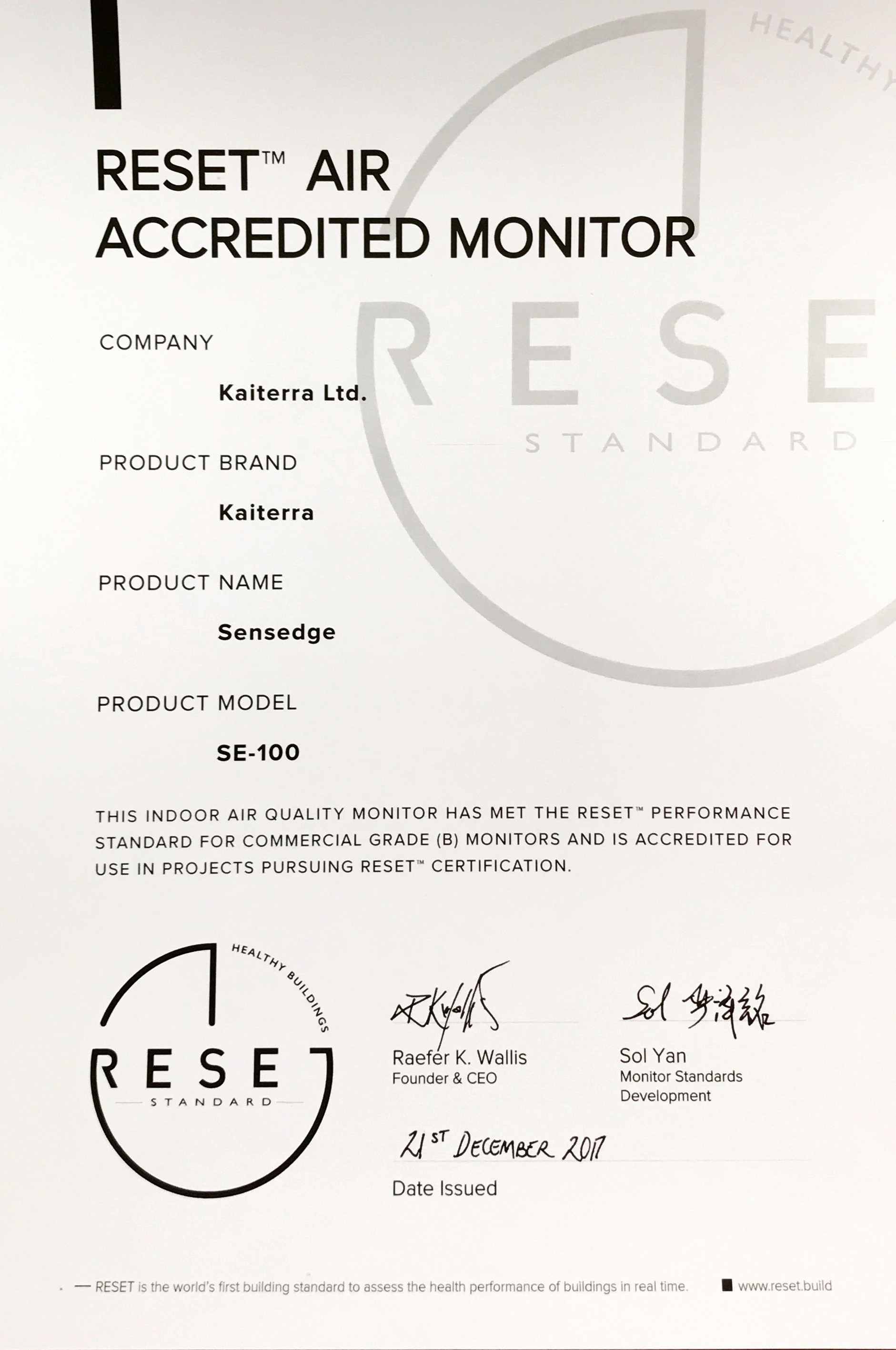 RESET_certificate_Kaiterra_Sensedge